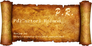 Pásztori Roland névjegykártya
