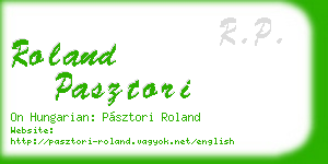 roland pasztori business card